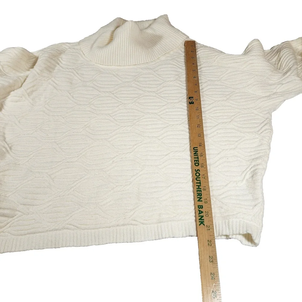 Cyrus Cowl Neck Womens M White Sweater - Picture 7 of 8